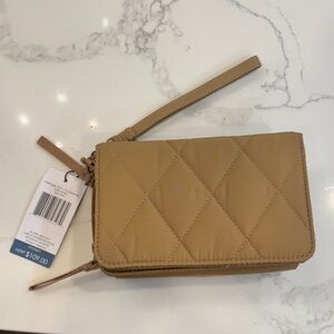 Vera Bradley Quilted Brown Wristlet Clutch NWT